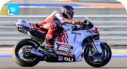 Marc Marquez riding his racing motor