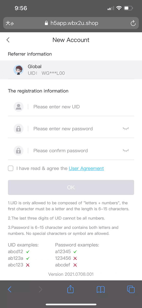 Winbox Register step 2