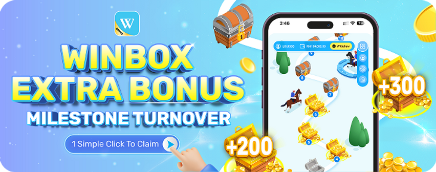 Sepanduk acara Winbox VIP sedang berlangsung